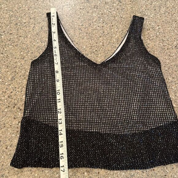 JEFFREY & DARA Evenings By Tom Barra 90s Y2K Vintage Metallic Knit Crop Tank - Picture 9 of 9